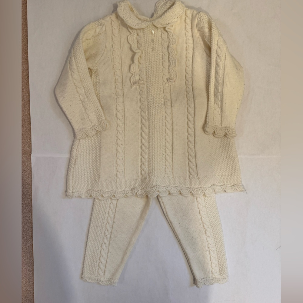 Sarah Louise Cream Sweater Set